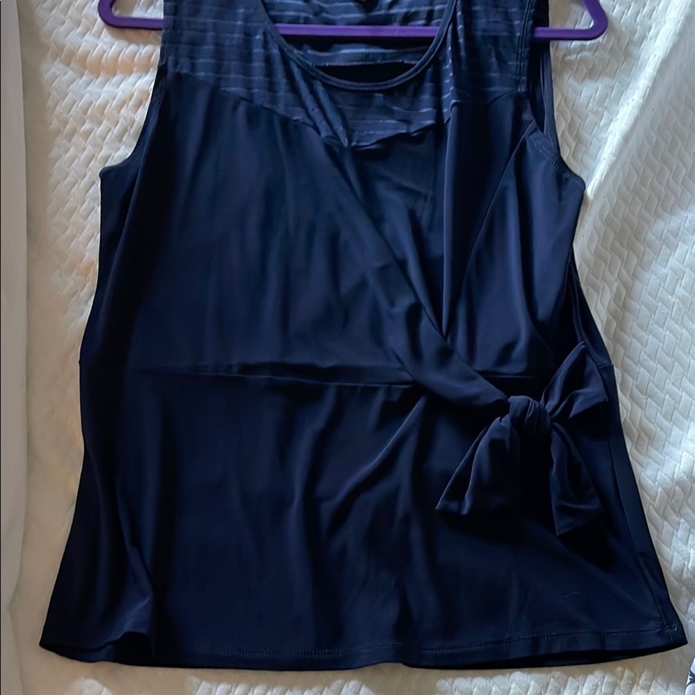 Asymmetrical Sleeveless Tank Top with Tie Front